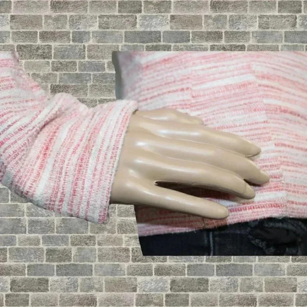 Atmosphere Pink Button Zip Sweater Jacket Size 2 - Picture 5 of 8